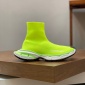 Replica Balenciaga Neon Green Knit Fabric Speed Slip On Sneakers Size 41