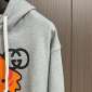 Replica Gucci Kawaii Printed Cotton Hoodie in Grey - Gucci