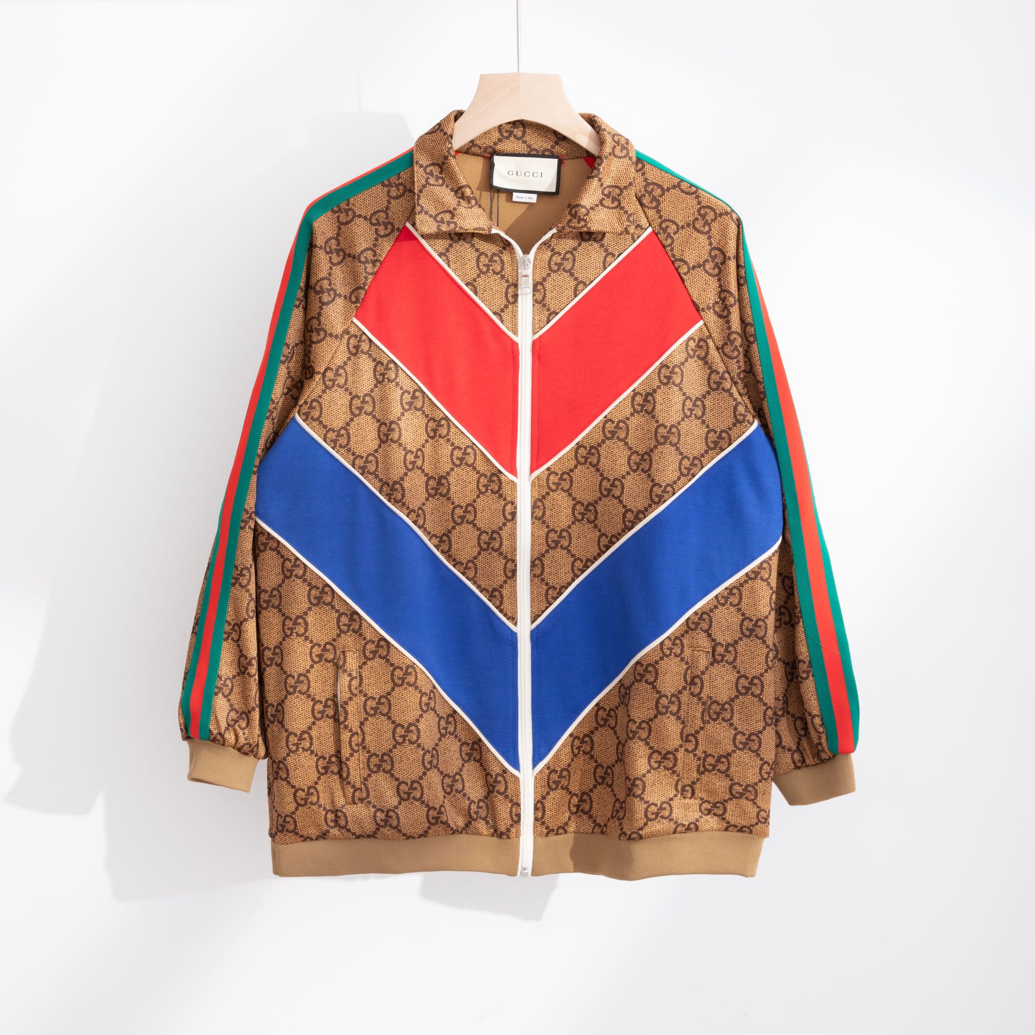 Coco Sneakers Gucci Gg Supreme Chevron Track Jacket In Brown | COCO ...