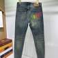 Replica Gucci Road Narrows Paint Streak Streetwear Denim Straight-Leg Jeans for Boys