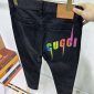 Replica Gucci studded-logo straight-leg jeans