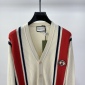 Replica GUCCI Knit Cotton Cardigan With Patch, Size S, White, Ready-to-wear