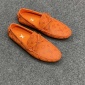 Replica Louis Vuitton - Orange Monogram Leather Driving Loafers