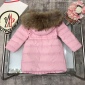 Replica Moncler Girls Down Jacket Long Puffer Jackets with Hooded Winter Knee Length Coat Outerwear for Kid