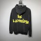 Replica Balenciaga Tape Type Popover Hoodie Washed Black