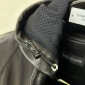 Replica BALENCIAGA Logo-Print Leather Hooded Jacket for Men