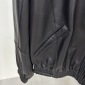 Replica BALENCIAGA Logo-Print Leather Hooded Jacket for Men