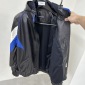 Replica Balenciaga Logo-Embroidered Leather Track Jacket