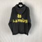 Replica Balenciaga Tape Type Popover Hoodie Washed Black