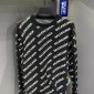Replica Balenciaga Black Logo-jacquard cotton-blend sweater