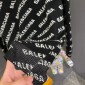 Replica Balenciaga Black Logo-jacquard cotton-blend sweater