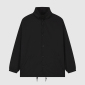 Replica Balenciaga Men's Tape Type Short Windbreaker - Black