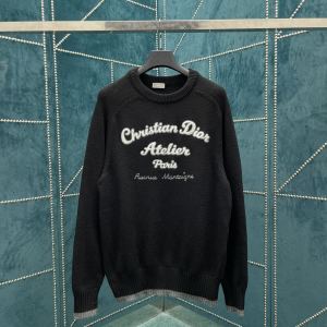 DIOR - 'Christian Dior Atelier' Sweater Black Wool Jersey 
