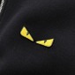 Replica Fendi Logo-embroidered Fleece-back Cotton-jersey Zip-up Hoodie In Black