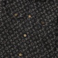 Replica LOUIS VUITTON Made To Order Embroidered Monogram Denim Overshirt Black. Size 50