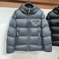 Replica GUESS Puffer Coat Mens Size XL Smoke Gray Hooded Logo Resistant NWOT $225