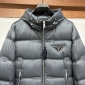 Replica GUESS Puffer Coat Mens Size XL Smoke Gray Hooded Logo Resistant NWOT $225