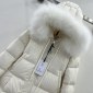 Replica MONCLER COLLECTION Ruvuma Long Down Jacket female Off White Size 2