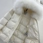 Replica MONCLER COLLECTION Ruvuma Long Down Jacket female Off White Size 2