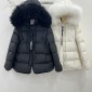 Replica MONCLER COLLECTION Ruvuma Long Down Jacket female Off White Size 2