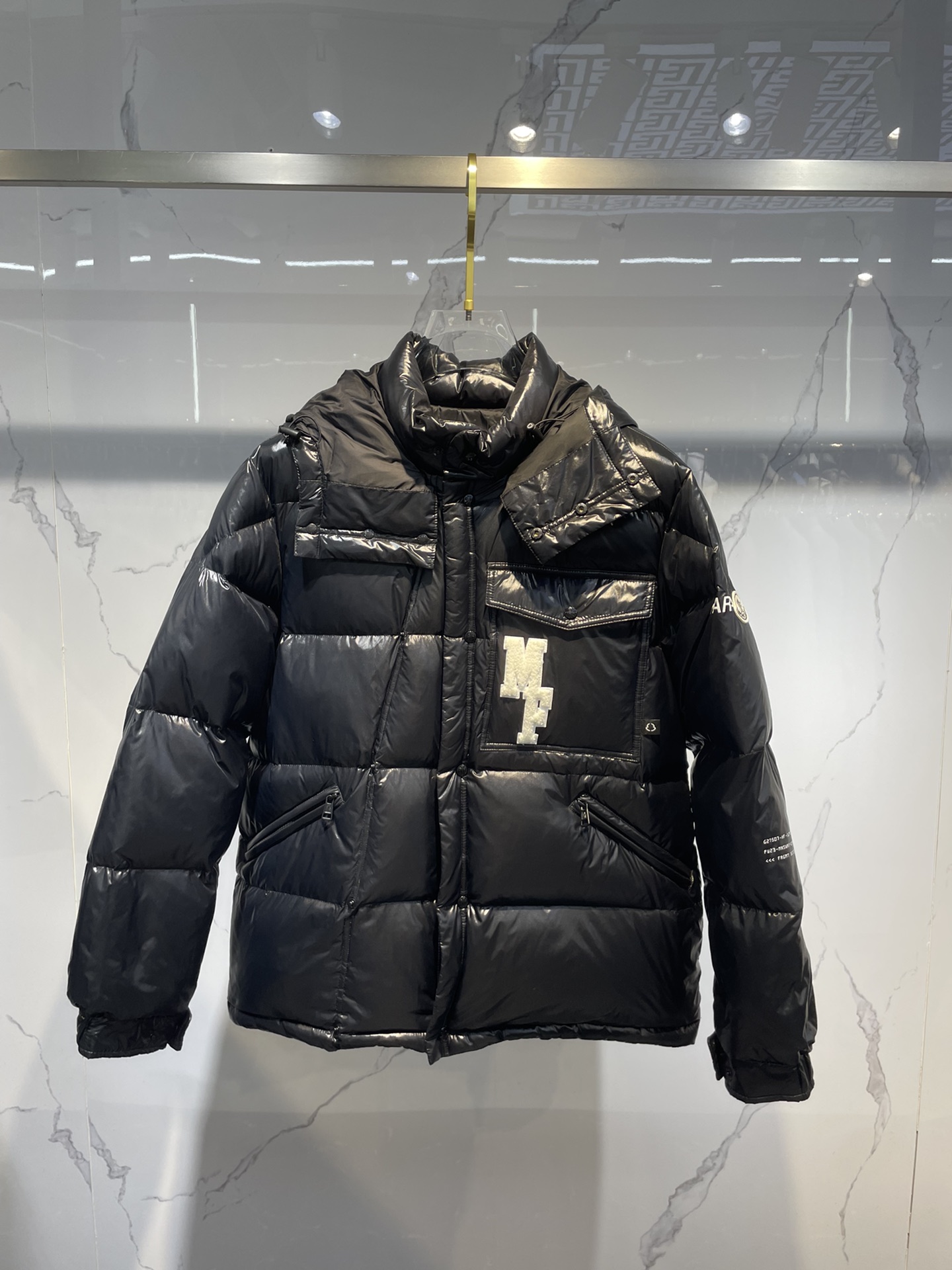 Coco Sneakers Moncler Genius - 7 Moncler FRGMT Hiroshi Fujiwara - Anthemium hooded short down jacket black