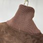 Replica Gucci Web Accent Lamb Fur Bomber Jacket - Brown Outerwear