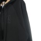 Replica Burberry Letter Graphic Cotton Blend Hooded Top in Black