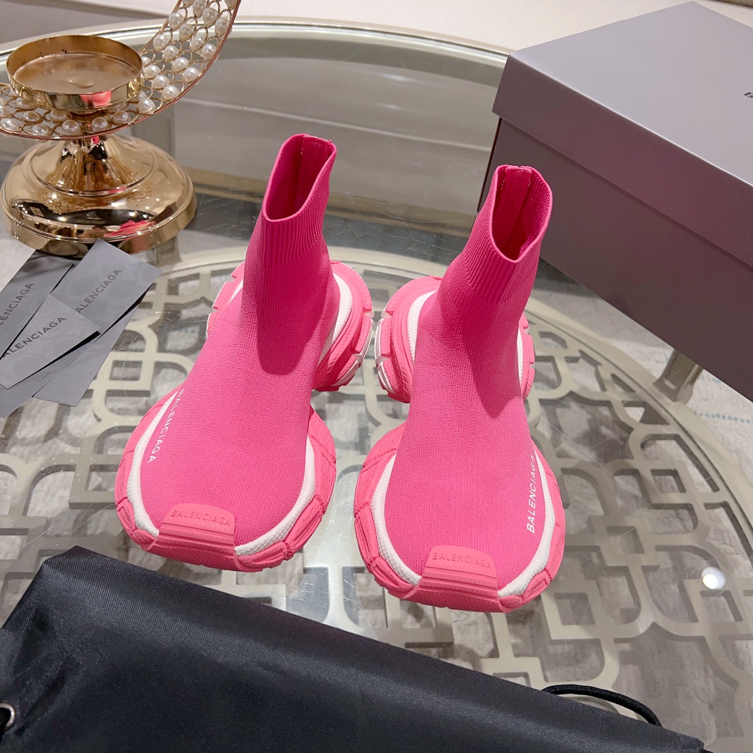 Replica Balenciaga‘Speed’ Sock Sneakers, Unisex, Pink