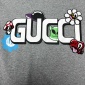 Replica GUCCI Cotton jersey T-shirt with Gucci print in grey