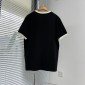 Replica GUCCI O-Neck Cashmere Short Sleeve  Embroidered Soft Basic Pullover T-Shirts