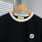 Replica GUCCI O-Neck Cashmere Short Sleeve  Embroidered Soft Basic Pullover T-Shirts