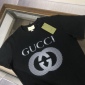 Replica Gucci Interlocking G Logo Crew Neck T-Shirt - Black T-Shirts