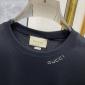 Replica GUCCI   t-shirt with logo neck print in black