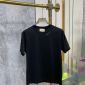 Replica GUCCI   t-shirt with logo neck print in black