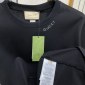 Replica GUCCI   t-shirt with logo neck print in black