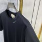 Replica GUCCI   t-shirt with logo neck print in black