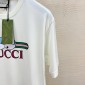 Replica Gucci Gucci Belt Logo Floral Patch Cotton T-Shirt