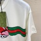 Replica Cotton jersey T-shirt with Gucci print in white