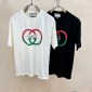 Replica GUCCI White Oversized Interlocking G Logo Print Cotton Jersey T Shirt