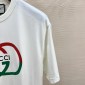 Replica GUCCI White Oversized Interlocking G Logo Print Cotton Jersey T Shirt