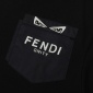 Replica Fendi 23ss chest pocket flocking printed T-shirt short sleeve