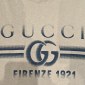 Replica Cotton jersey T-shirt with Gucci print in beige