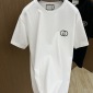 Replica Gucci  round neck short-sleeved embroidery logo T-shirt white