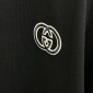 Replica Gucci  round neck short-sleeved embroidery logo T-shirt black