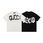 Replica GUCCI co-branded Balenciaga hand-painted graffiti letters solid color round neck short sleeve