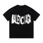 Replica GUCCI co-branded Balenciaga hand-painted graffiti letters solid color round neck short sleeve