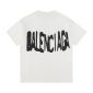 Replica GUCCI co-branded Balenciaga hand-painted graffiti letters solid color round neck short sleeve