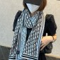 Replica Dior double D cashmere scarf