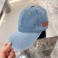 Replica Dior washed denim cap with Dior patch