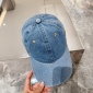 Replica Dior washed denim cap with Dior patch